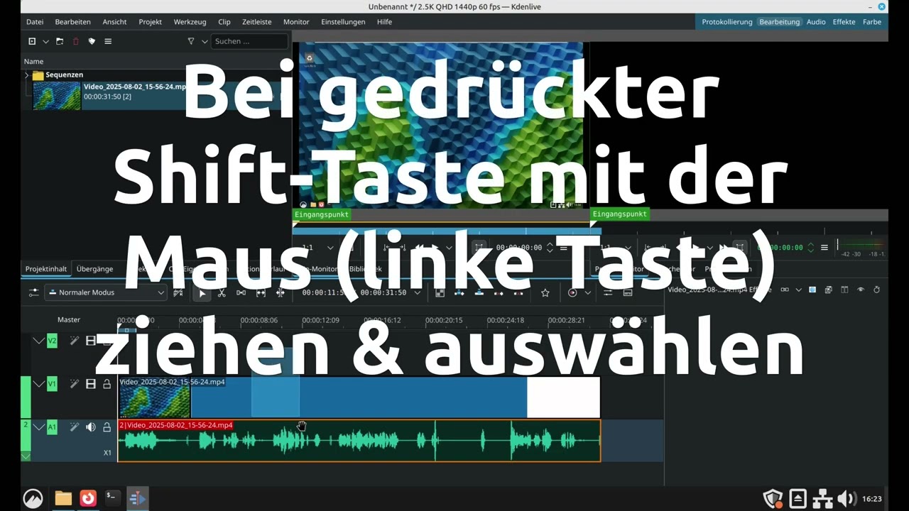 KDEnlive Crashkurs Linux