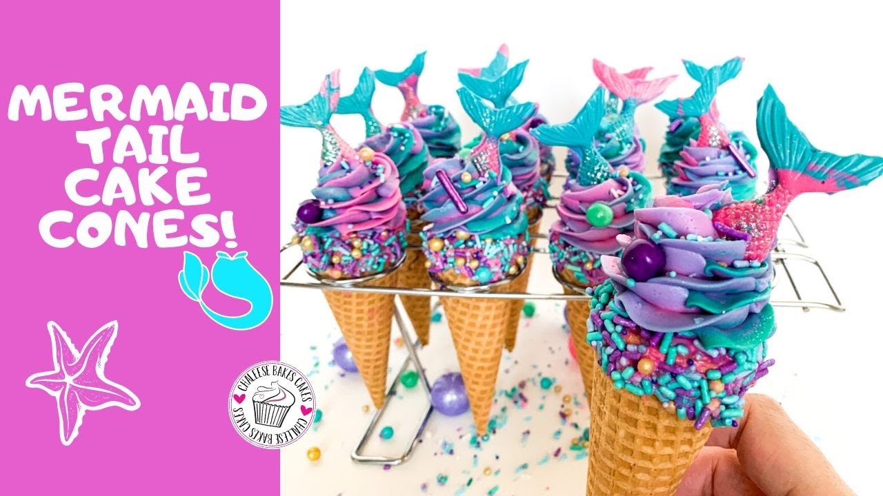 MERMAID TAIL CAKE CONES | EASY and perfect for SUMMER!