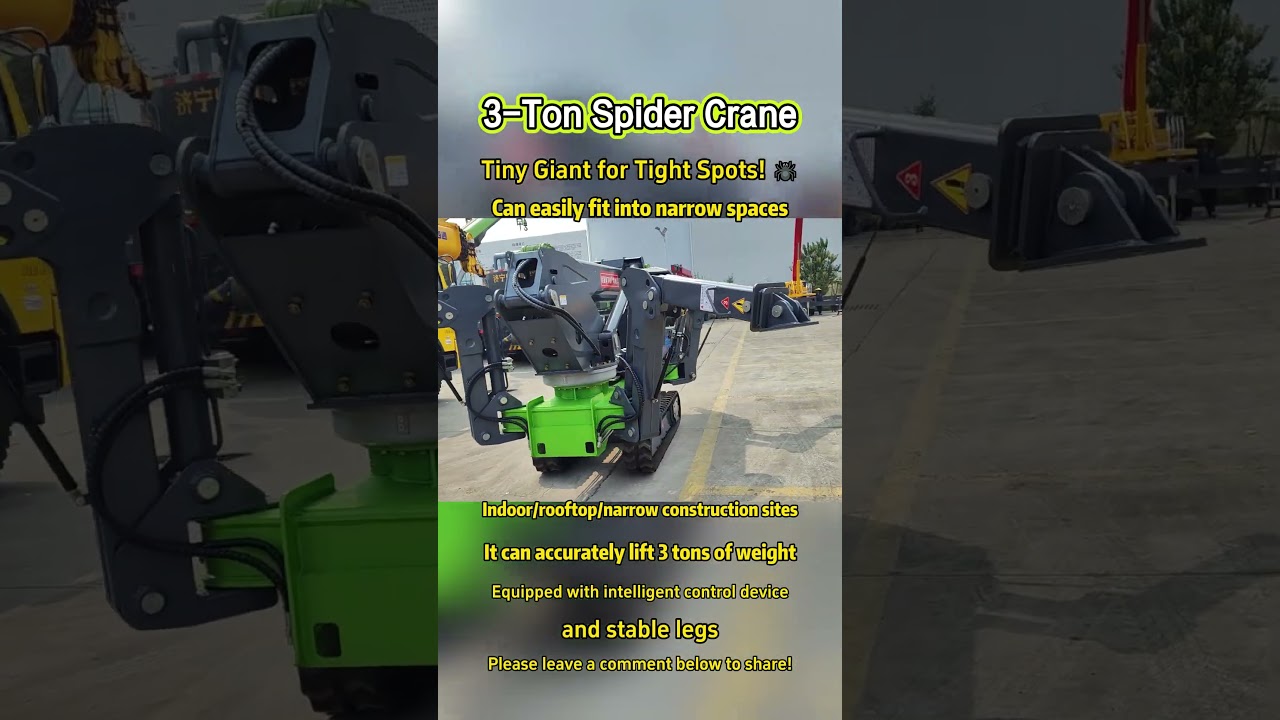 Meet this 3-ton spider crane! Compact yet powerful, it's perfect for tight spaces! 🕷💪# STCM Crane