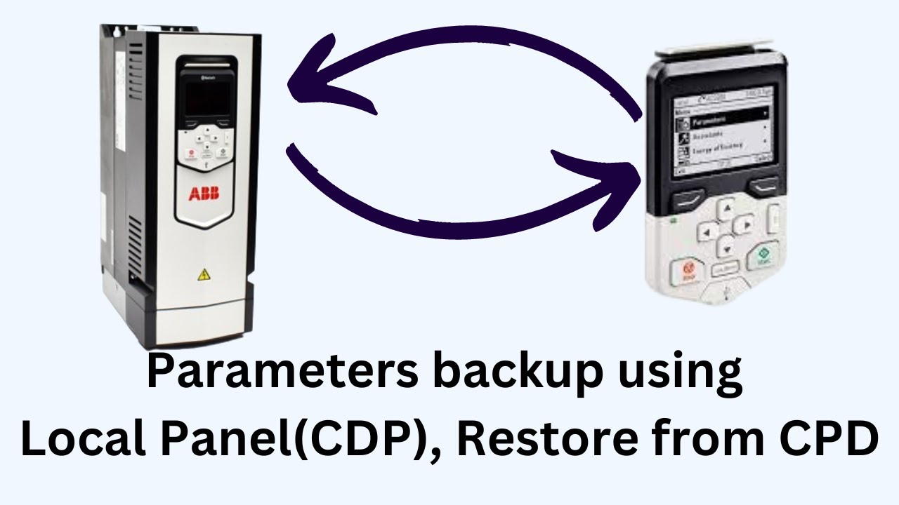 ABB Drive ACS880: Backup/Restore the Parameters using  Local Panel(CDP)