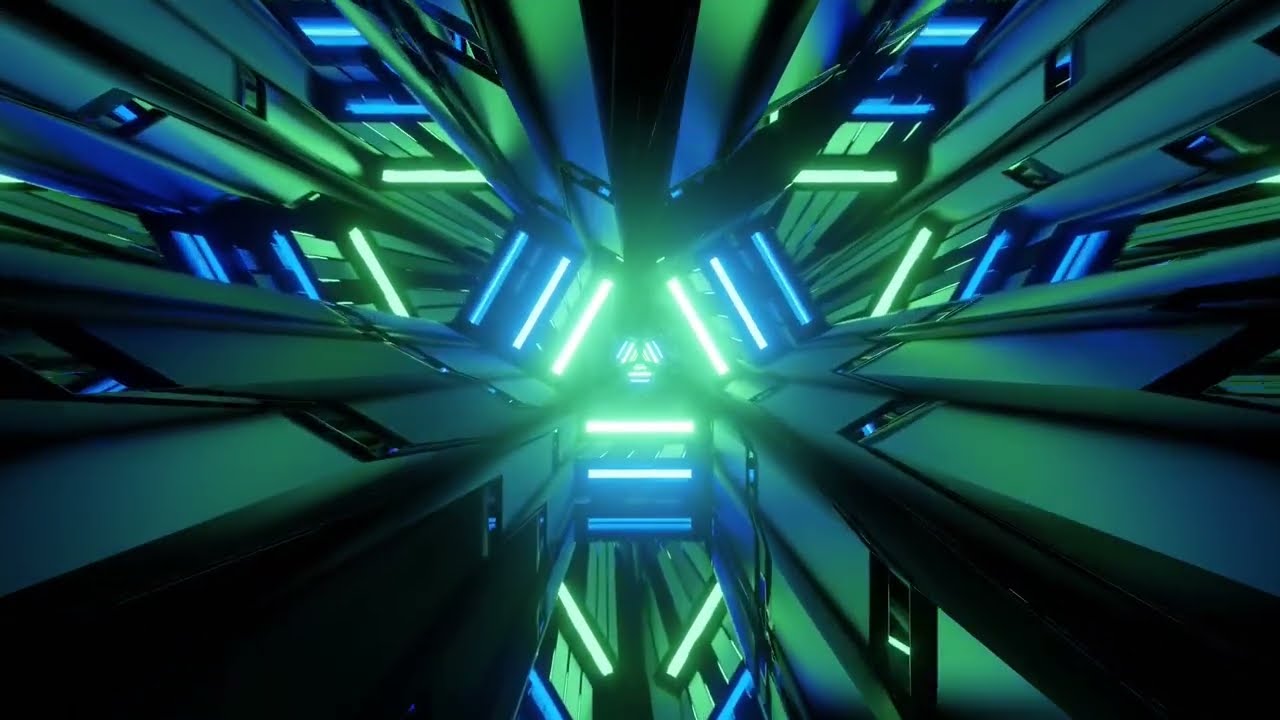 10 Hours of Time Warp Tunnel | Visualizer | DJ Loop|  Ambience | Techno | Hypnotic | Study Sounds