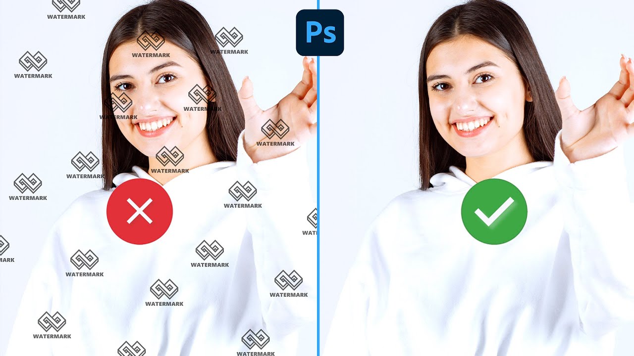 1-минутный урок по удалению водяных знаков в Photoshop