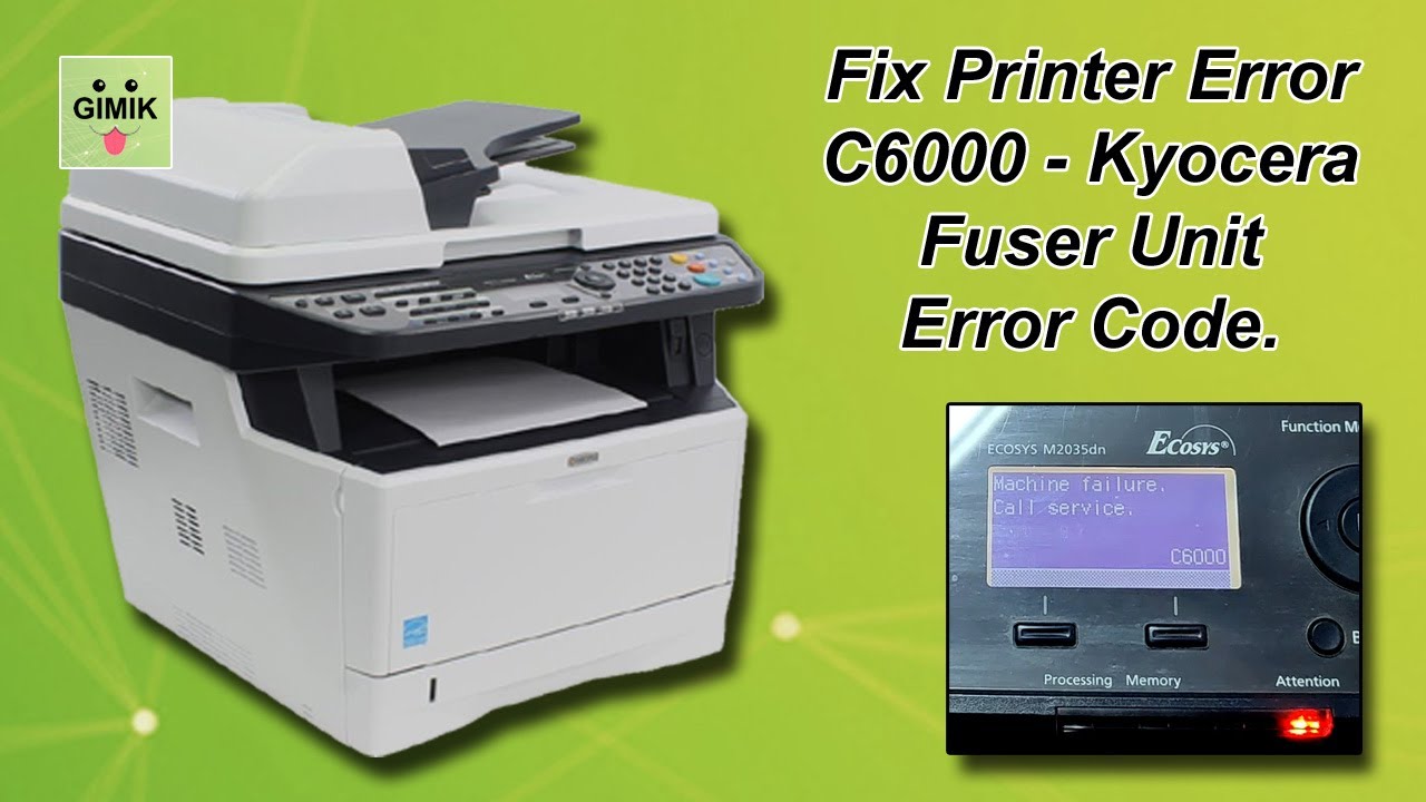 Kyocera Error C6000 Fix - Fuser Lamp Replacement Guide (M2035dn & more)