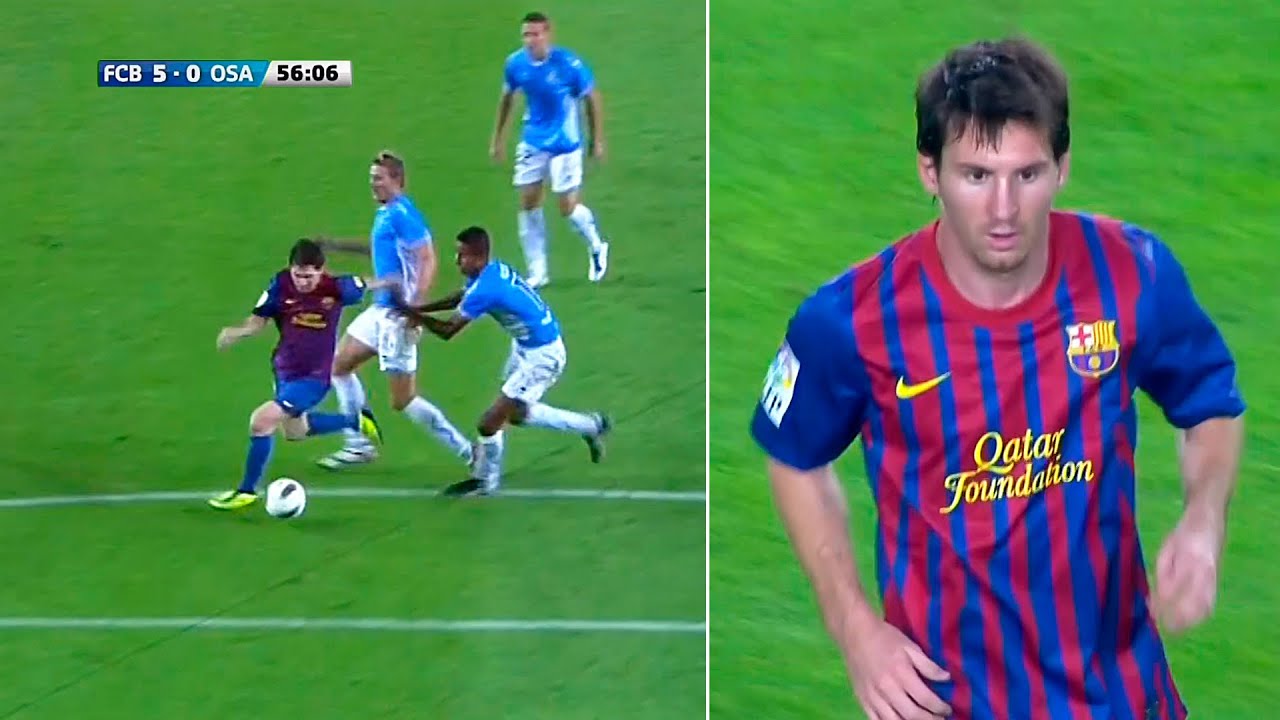 Lionel Messi HATTRICK vs Osasuna (Home) 2011-12 English Commentary HD 1080i50