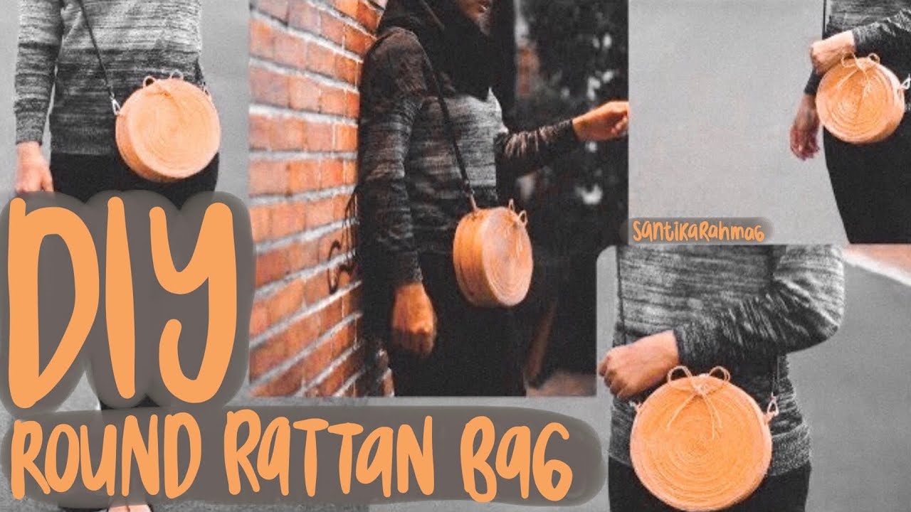 DIY Round Rattan Bag | Tapi dari Kertas? Round Papper Bag😱