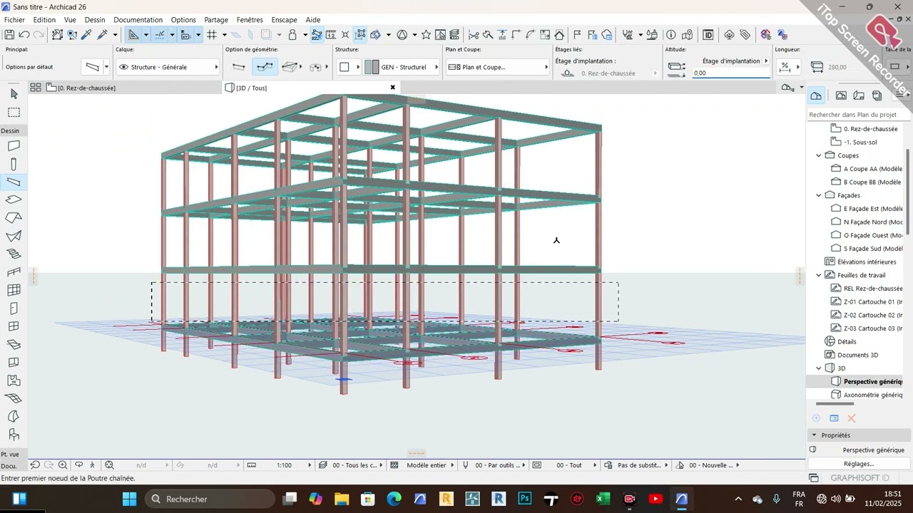 comment faire un plan de structure sur ArchiCAD