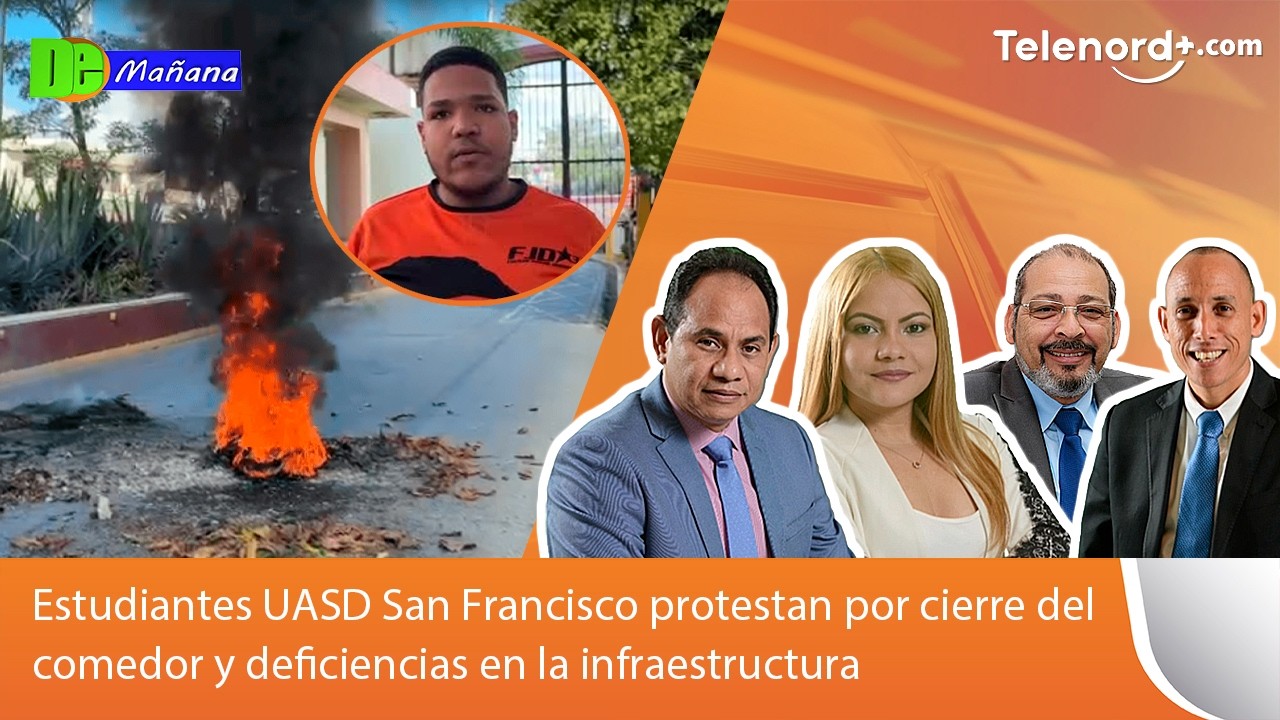 Estudiantes UASD San Francisco protestan por cierre del comedor y deficiencias en la infraestructura