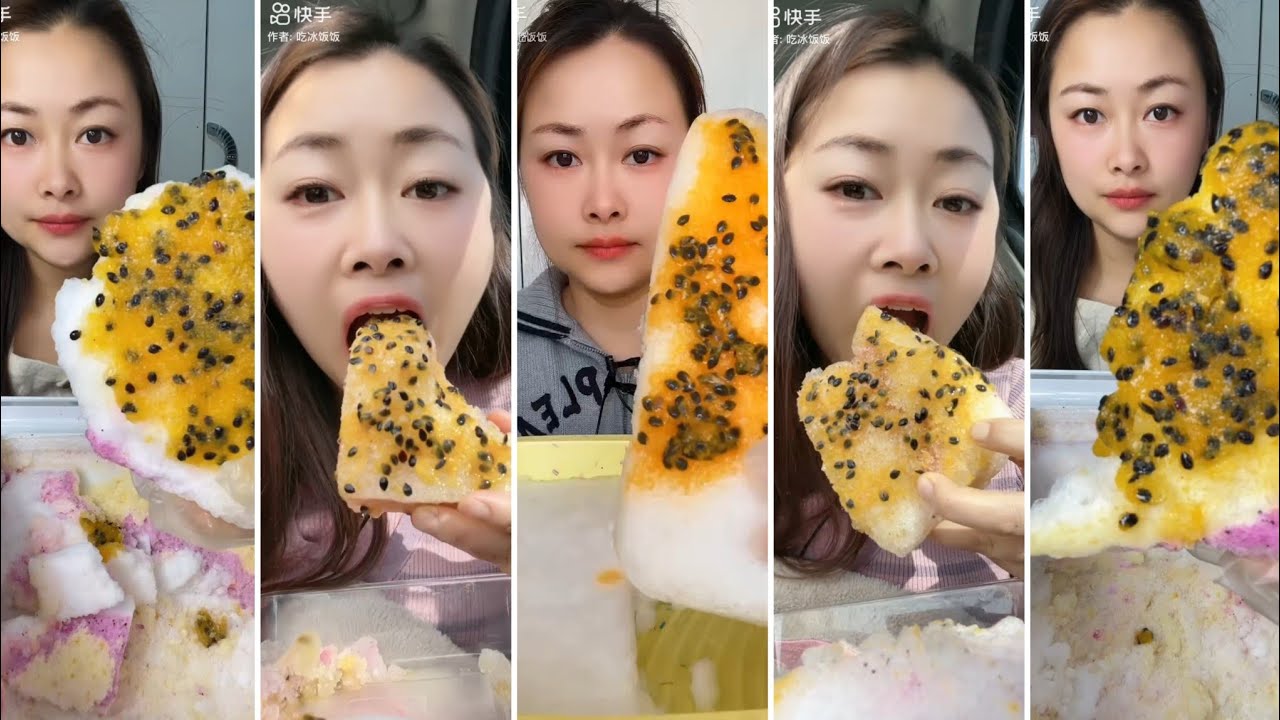 [solo] || only Renneya's ice topped with passion fruit eating asmr || full video || compilation