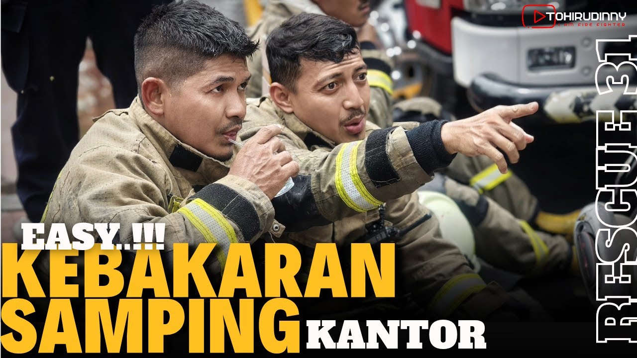 KEBAKARAN SAMPING KANTOR - Alhamdulillah cepat padam dan Easy | POV : Fireman with DJI Action Cam
