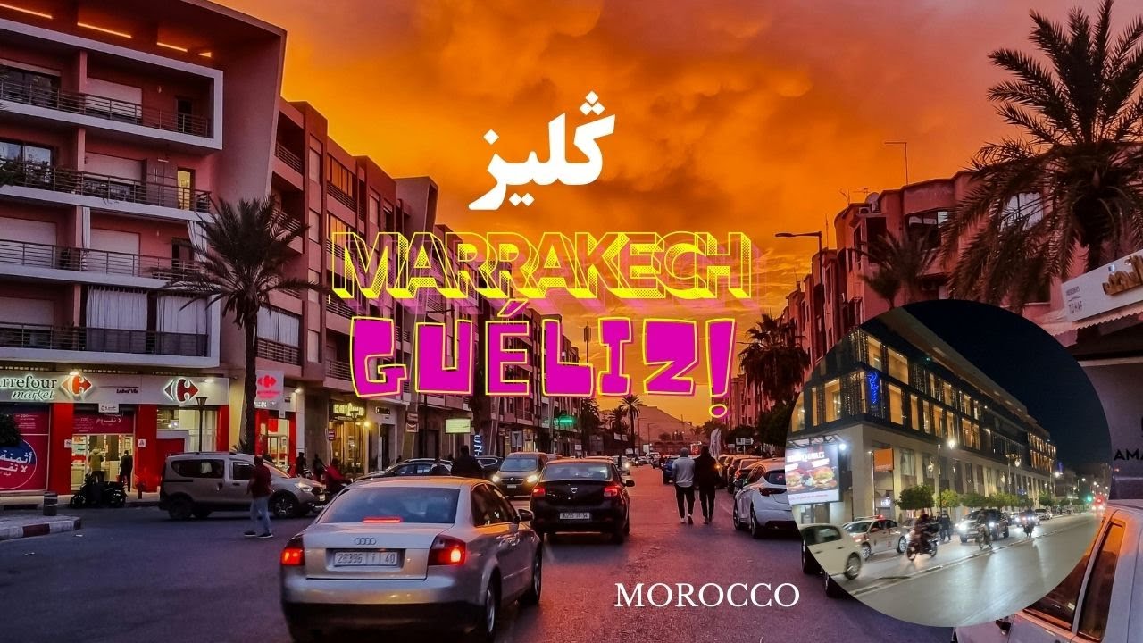 نزهة عبر شارع كيليز، مراكش 🌴✨ A Stroll Through Gueliz Avenue, Marrakech