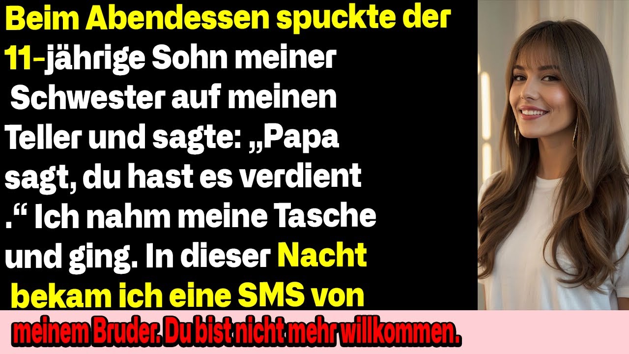 Beim Abendessen spuckte der 11-jährige Sohn meiner Schwester