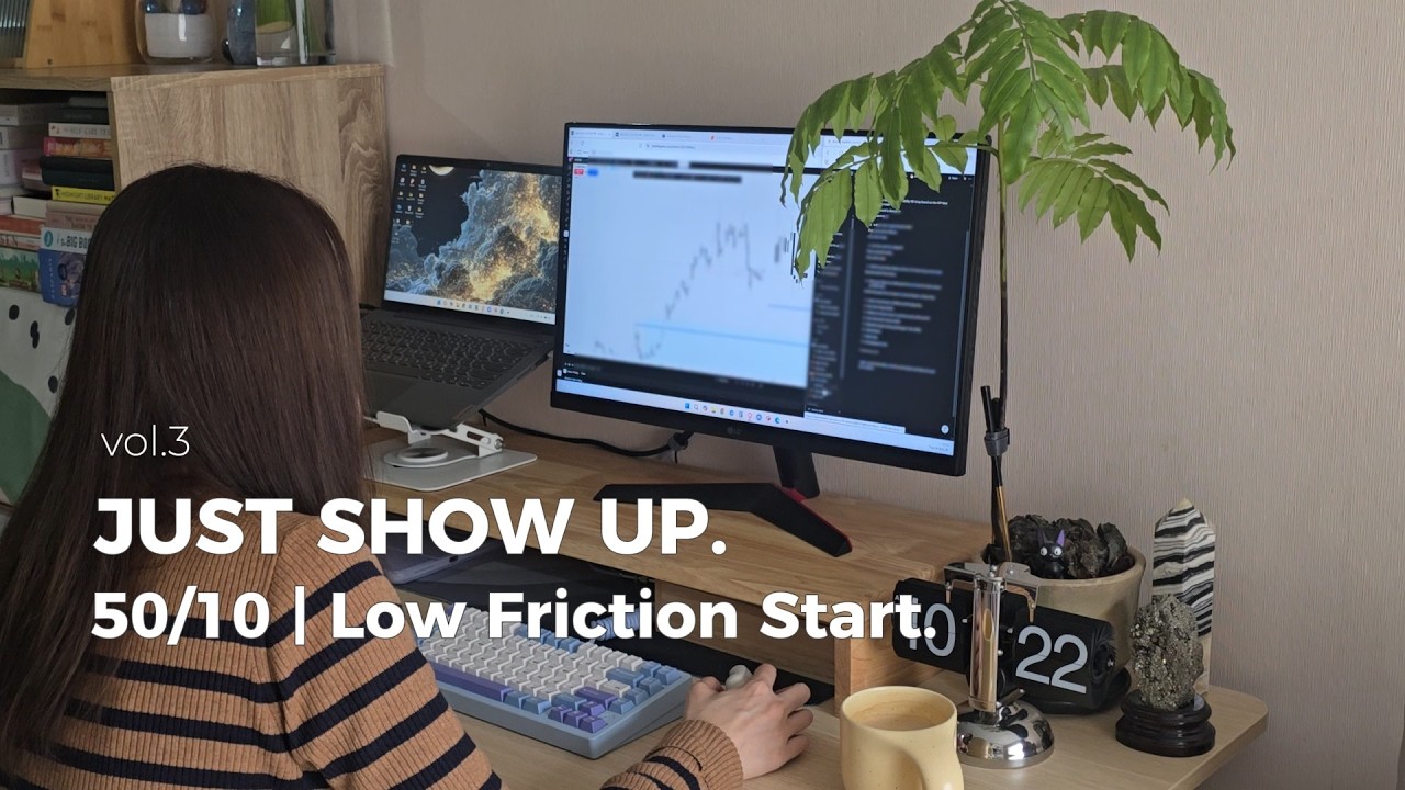 Low Friction Start | 50/10 Pomodoro Focus Session (Vol. 3) - Just Show Up.
