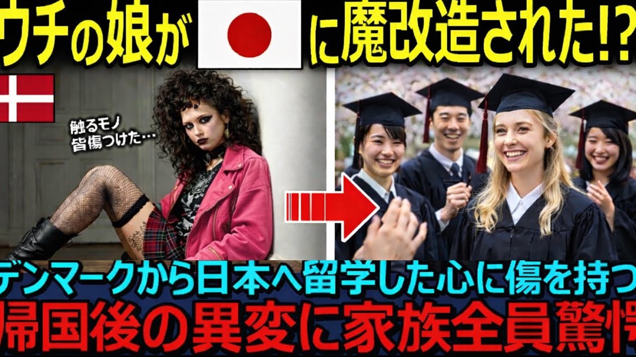 〖海外の反応〗「娘が別人になって帰ってきた」感情を抑えられなかった問題児がデンマークから日本へ留学した結果、空港での再会に父親が号泣した本当の理由〖日本賞賛〗