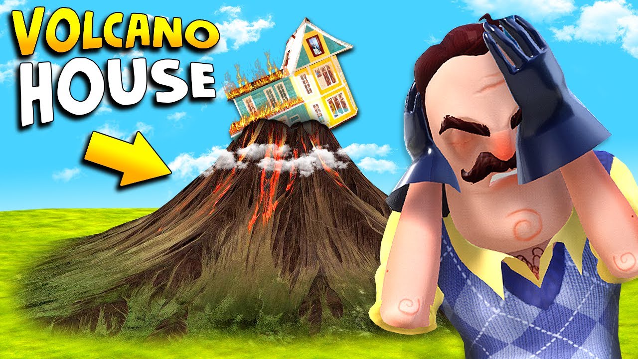 Помещаем дом соседа в вулкан!!! | Геймплей Hello Neighbor (Модификации)