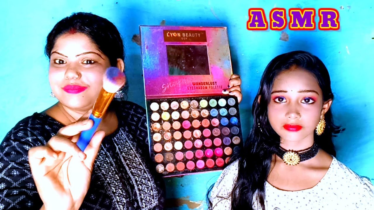 ASMR|| Fast and Aggressive Doing My Little Sister Bridal Indian Makeup (Whispering)  ❄️ 💄💋✨