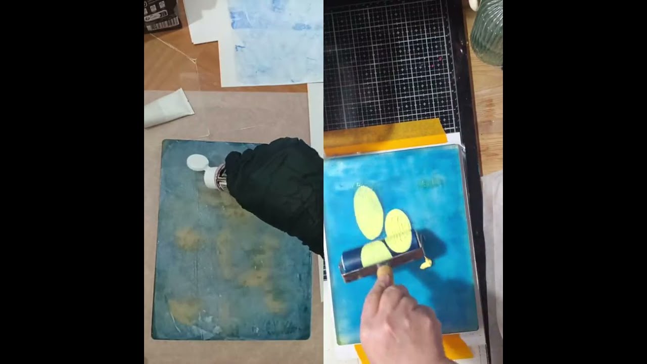 Jugando con la placa de gelatina