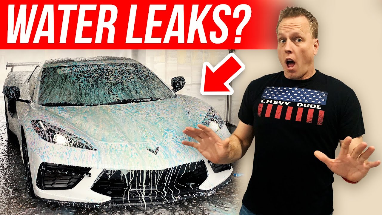 How much water gets into the engine bay on 2020 Corvette C8?
