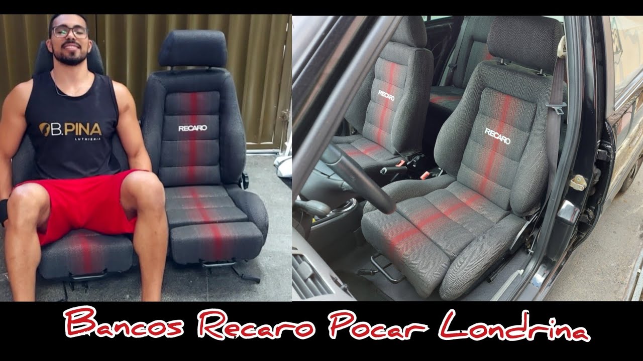 Bancos Recaro Laguna vermelho no Gol G3 morcegão