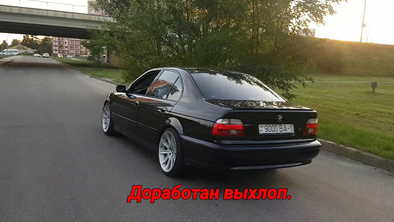 BMW E39 525D custom exhaust. sound diesel. Выхлоп