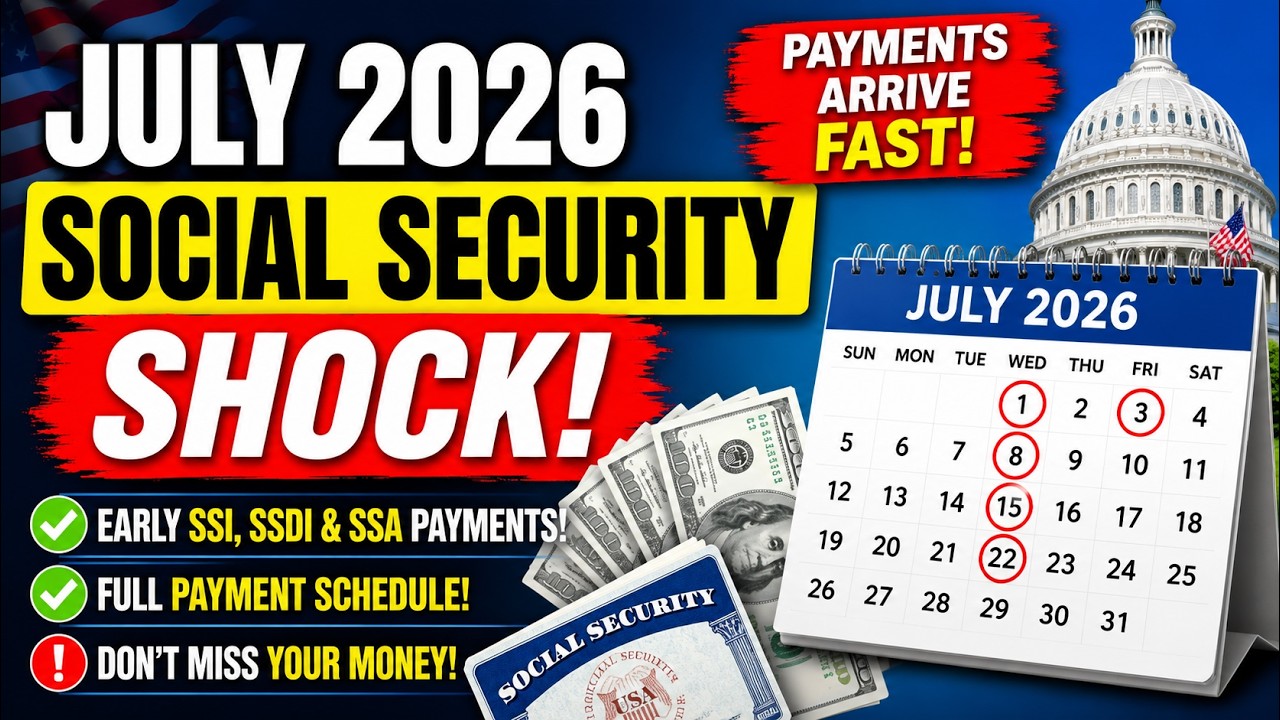 💰 ШОК: ВЫПЛАТЫ ПО СОЦИАЛЬНОМУ ОБЕСПЕЧЕНИЮ В ИЮЛЕ 2026 ГОДА! Ранние выплаты SSI, SSDI и SSA придут...