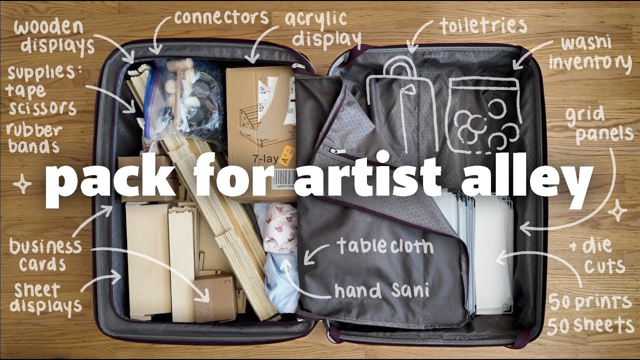 Everything I Pack for Artist Alley ✨ (Solo Travel Edition!) ✨