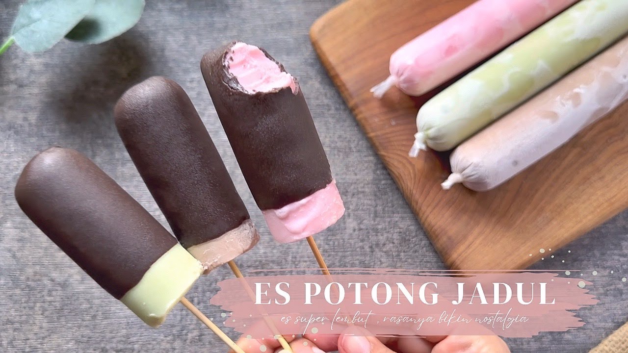 Cara Buat Es Potong Celup Coklat Jadul Super Lembut!