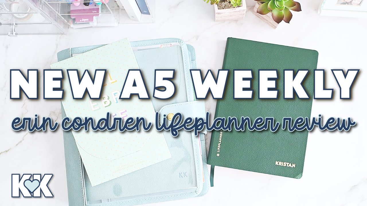 Обзор ежемесячных наклеек LifePlanner Эрин Кондрен формата A5 в мягком переплете со съемной облож...