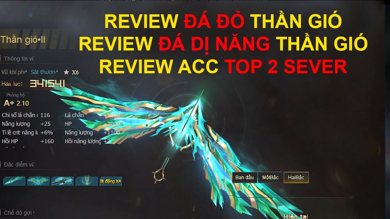 Đá Dị Năng Thần Gió - Đá Đỏ Thần Gió Trên Acc Top 2 sever  Truy Kích 2