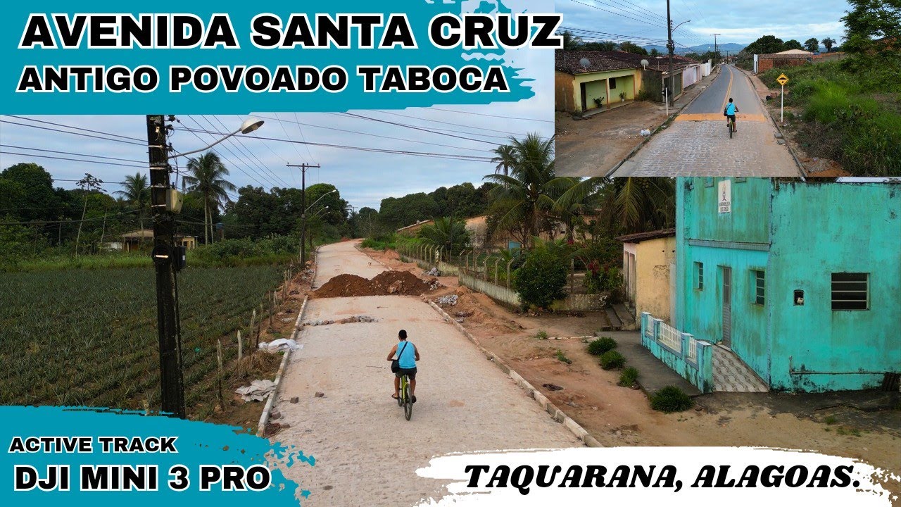 Avenida Santa Cruz, Antigo Povoado Taboca Taquarana, Alagoas. #activetrack  #novo #drone #dji #viral