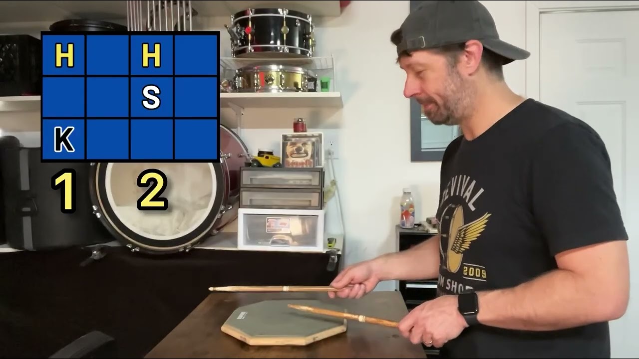 Your FIRST Drum Beat and Fill with NO DRUMS REQUIRED 