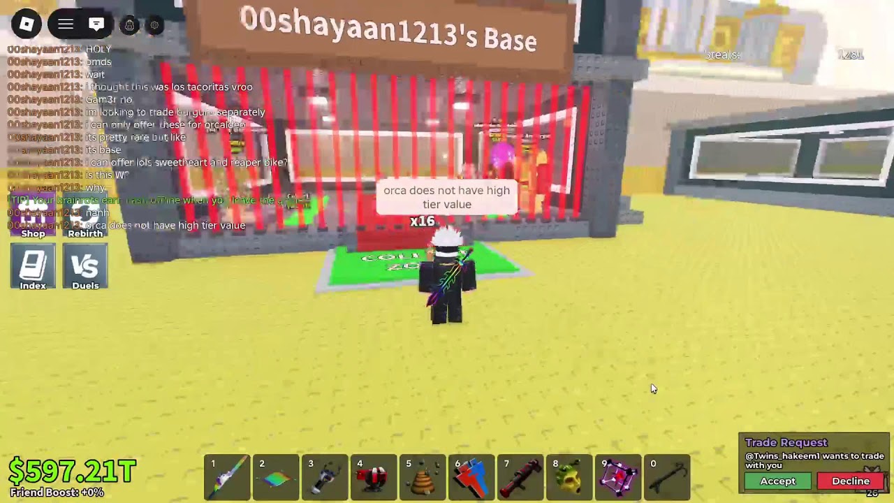 Sab Trading Using trade machine (if duel i i use placeholder