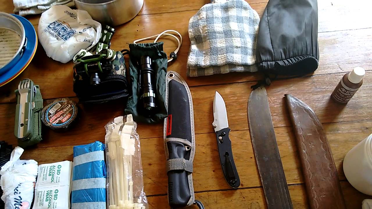 Meu kit para trilha,acampamento no mato