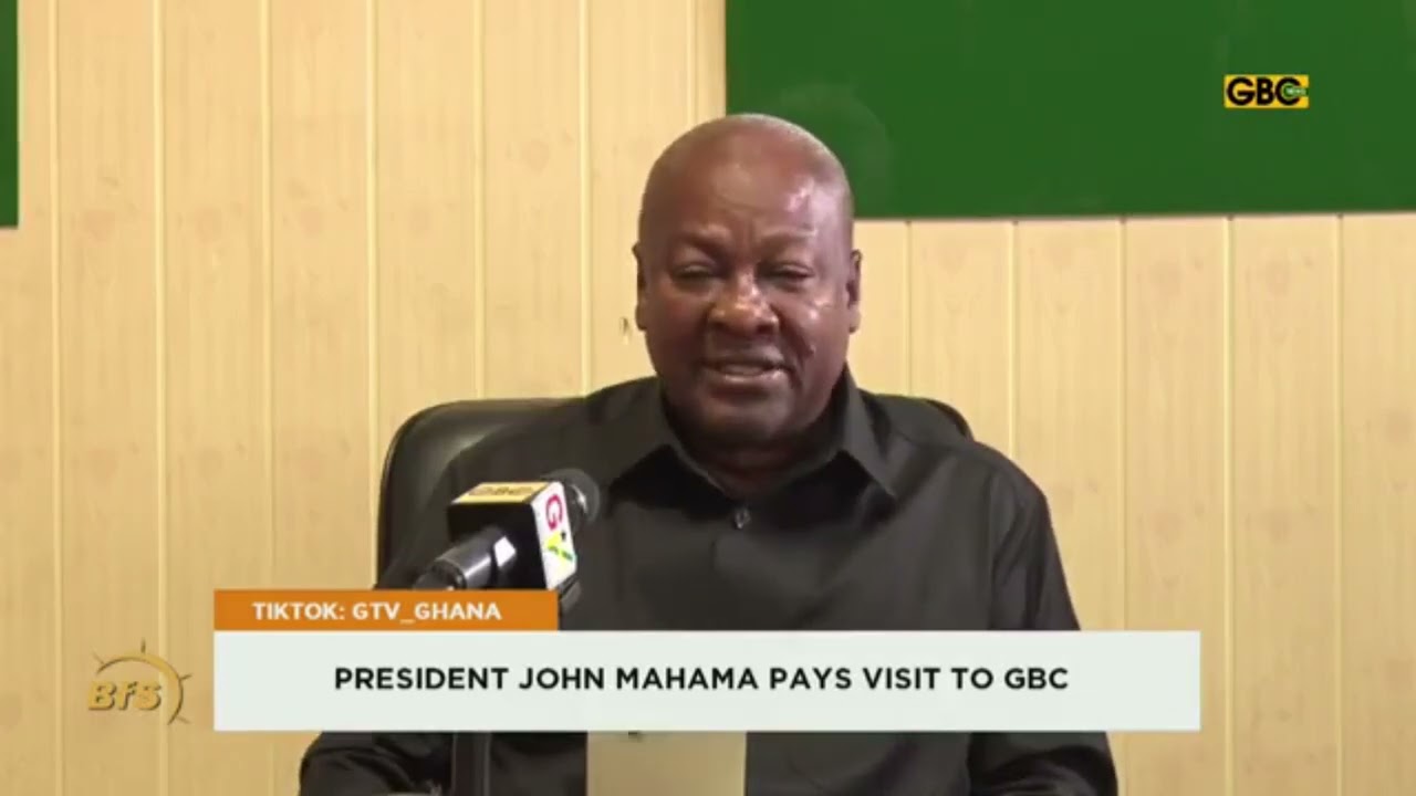 President John Mahama has paid a historic visit to the Ghana Broadcasting Corporation