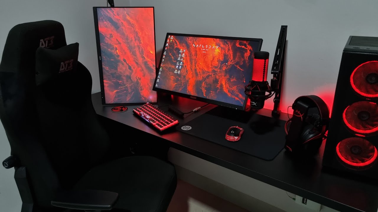 MEU SETUP | ABRIL 2023 - PRETO E VERMELHO