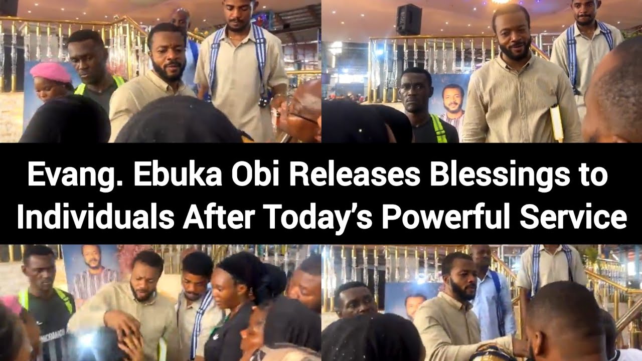 Evang. Ebuka Obi interact and lay hands on individuals after today’s prophetic service 