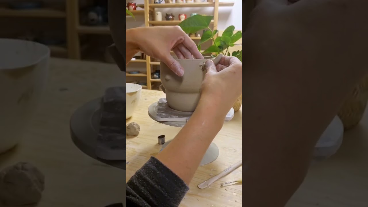 Making a new dragon planter #pottery #sculpting #artist #shorts