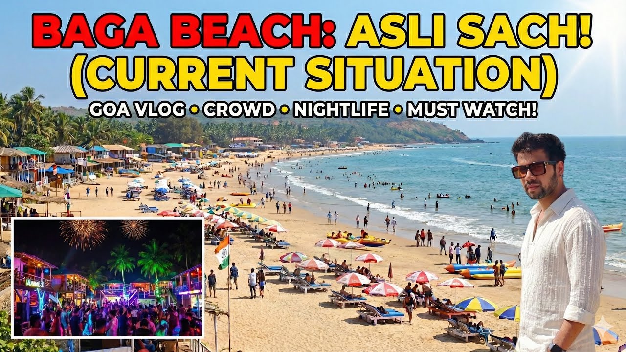 GOA BAGA BEACH 2025 FULL TOUR | NIGHTLIFE | PARTYSCENE