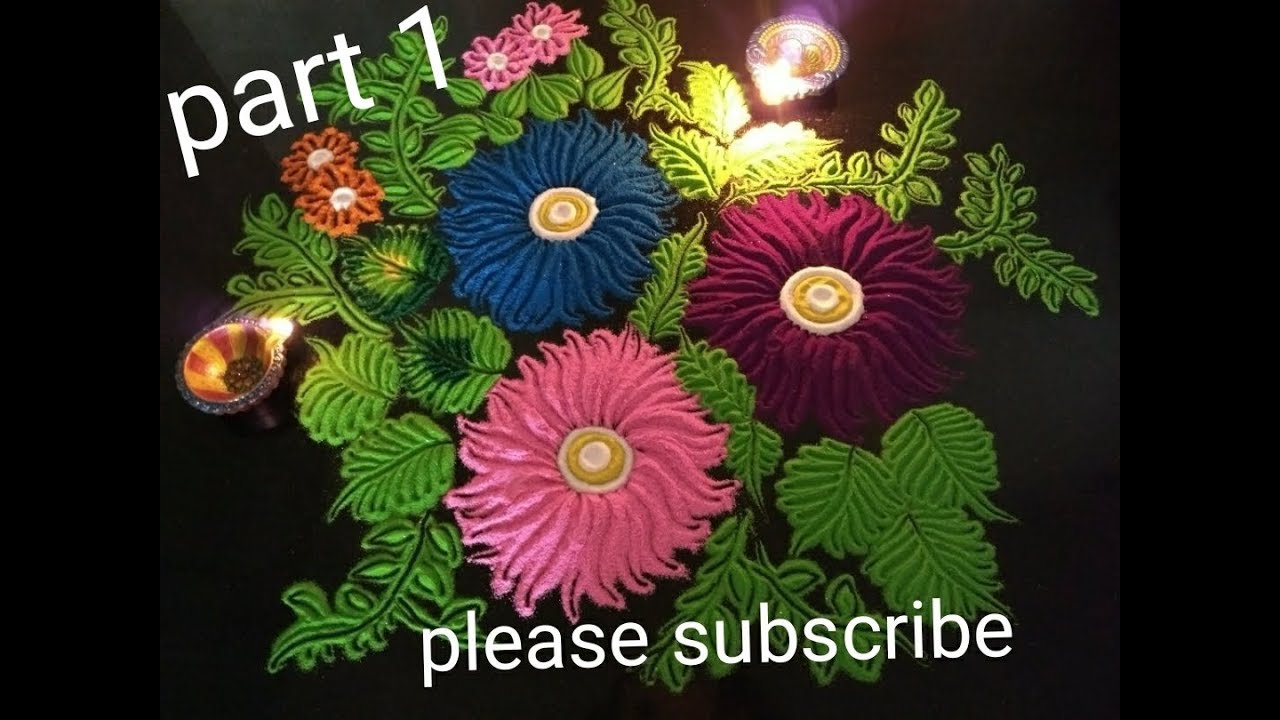 Very easy beautiful rangoli