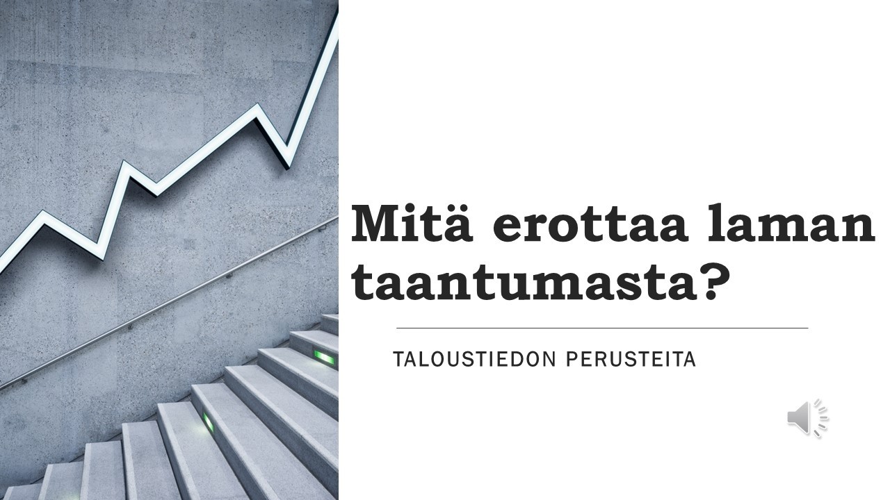 Mit&auml; erottaa laman taantumasta? Taloustiedon perusteita
