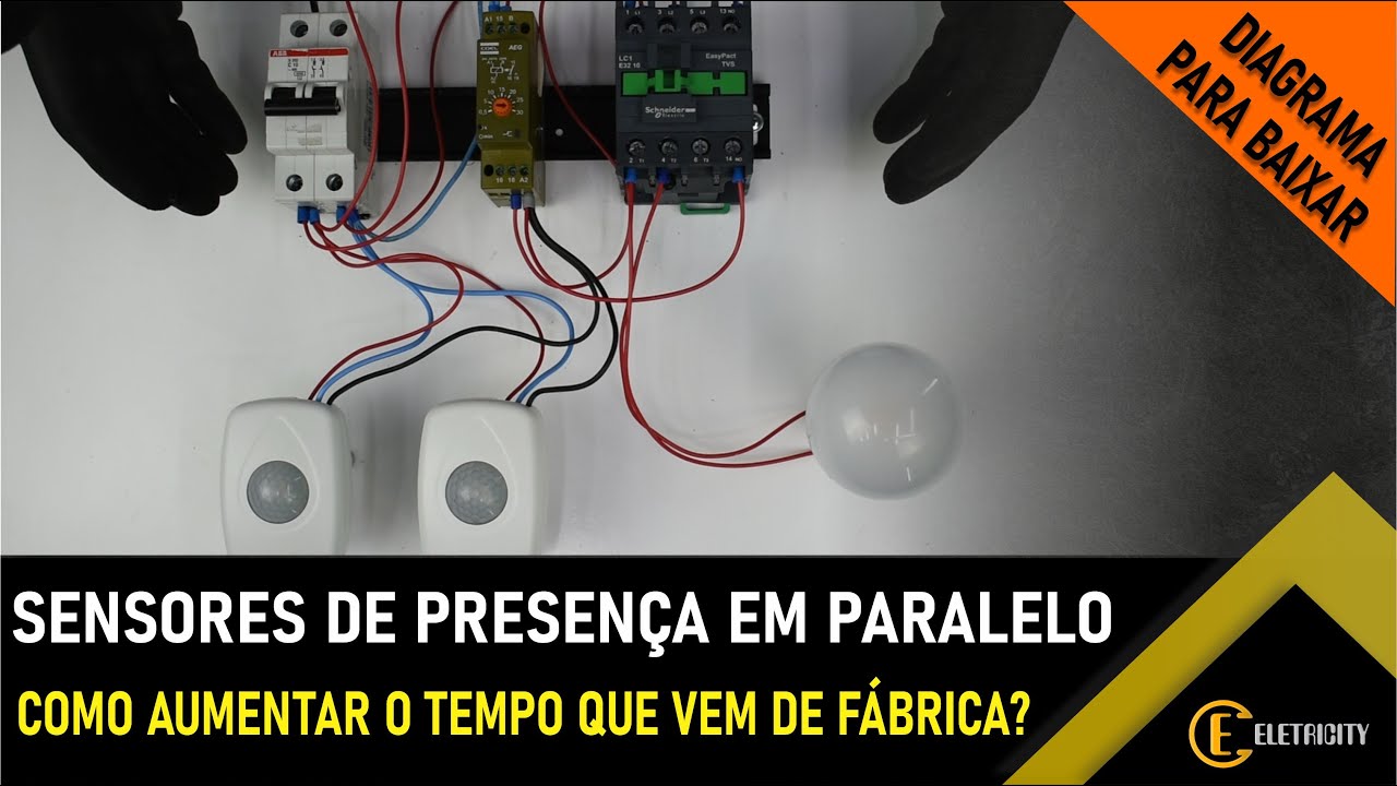 COMO LIGAR VÁRIOS SENSORES DE PRESENÇA PARA ACIONAR UM SISTEMA DE ILUMINAÇÃO.