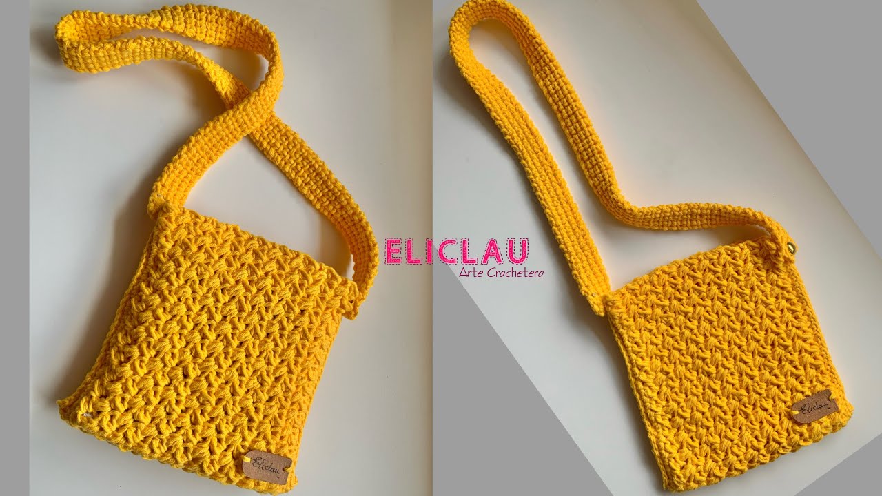 Bolso Fácil- CORREA 3D- Punto Elizabeth | Crochet Fácil | EliClau