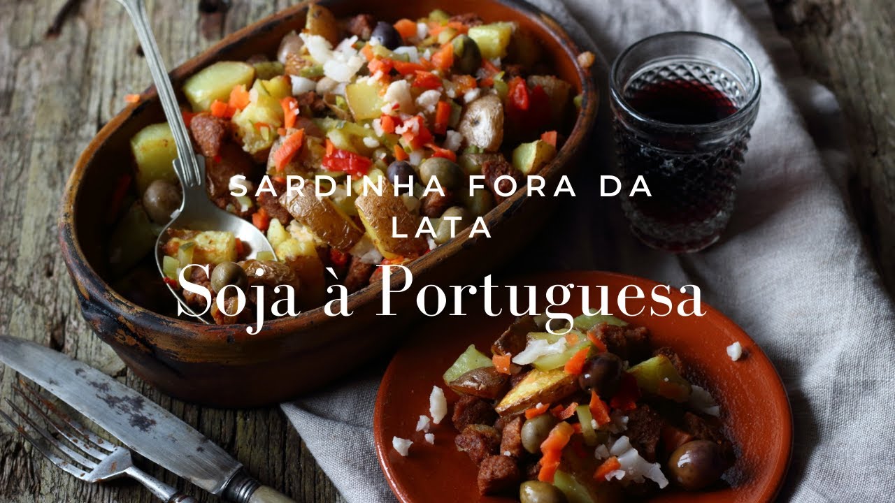 Soja à Portuguesa (Com marinada de vinho tinto)