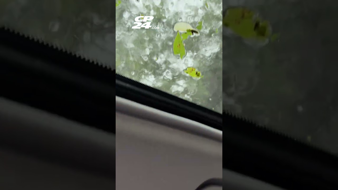 Commuters battered by strong winds, golf ball-sized hail in Toronto