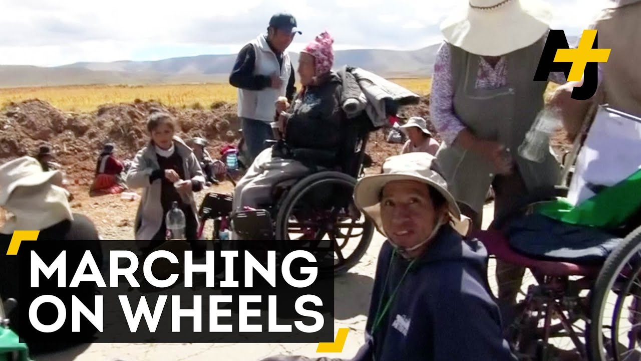 Disability Activists March In Bolivia