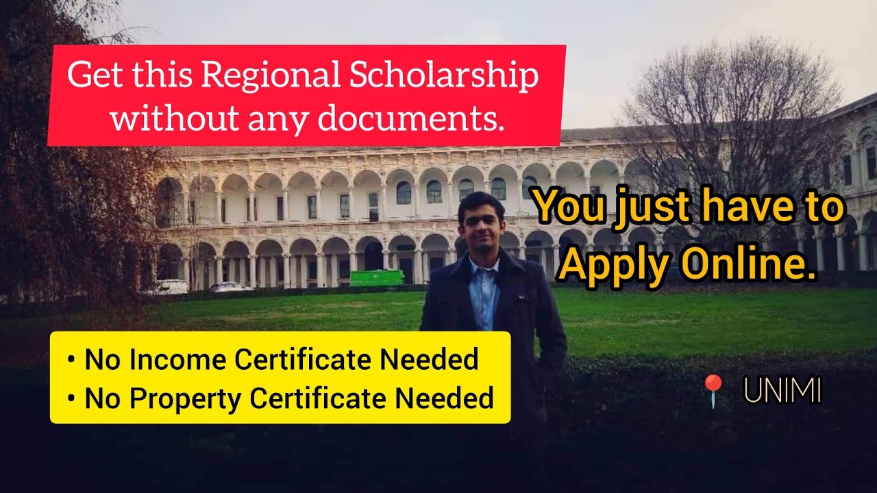 No Documents Needed for DSU Scholarship University of Milan | Study in Italy on Regional Scholarship
