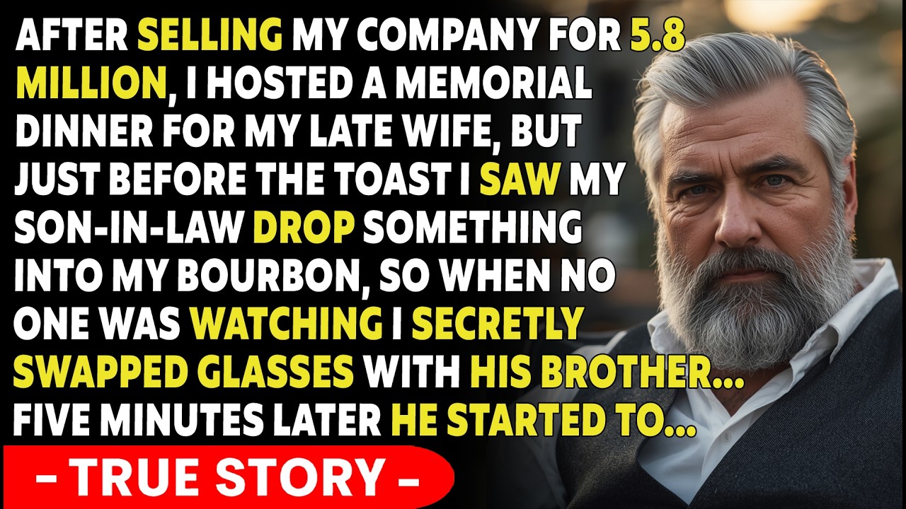 At My Late Wife's Memorial Dinner, My Son-In-Law Drugged My Drink &mdash; I Switched Glasses With His...