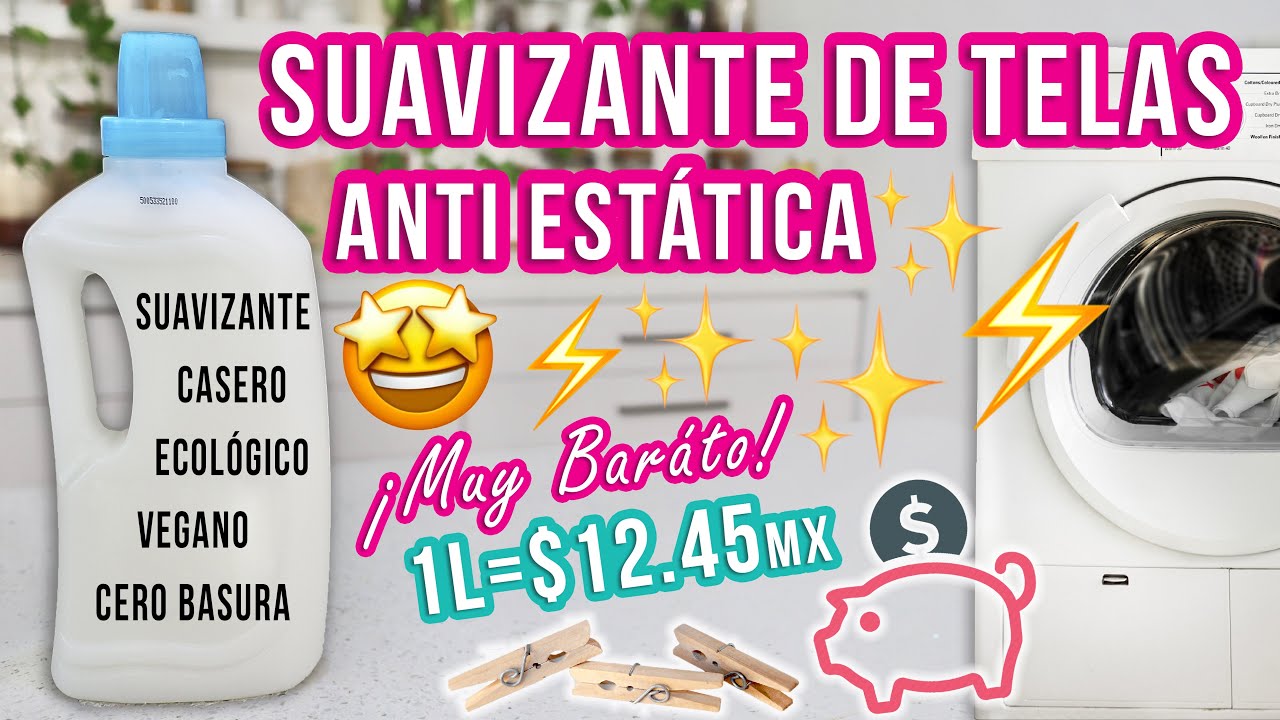SUAVIZANTE DE TELAS DIY, ANTI ESTÁTICA, MUY BARATO - Mixi