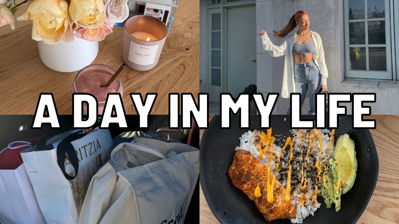 a day in my life in LA: huge PR unboxing, salmon bowl recipe & make up routine! | Keaton Milburn