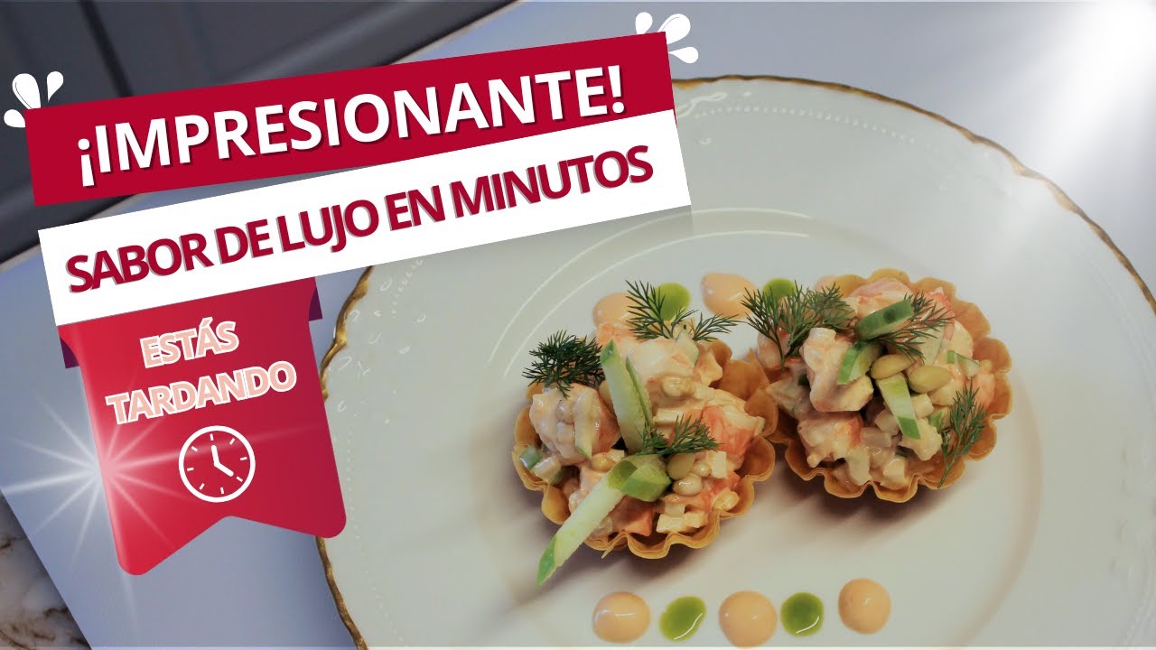 La Tartaleta de Langostinos, Manzana y Pi&ntilde;ones y Salsa C&oacute;ctel. &iexcl;Te sorprender&aacute;!