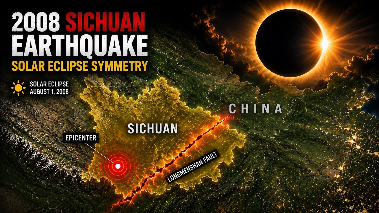 2008 Sichuan Earthquake Solar Eclipse Symmetry